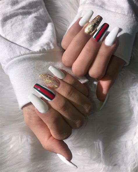 white nails gucci|gucci nails images.